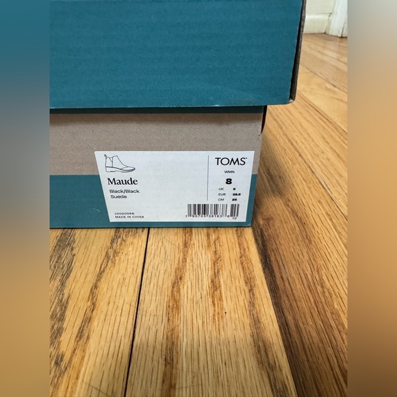 TOMS Maude Black Suede Wedge ankle boot - Picture 2 of 8